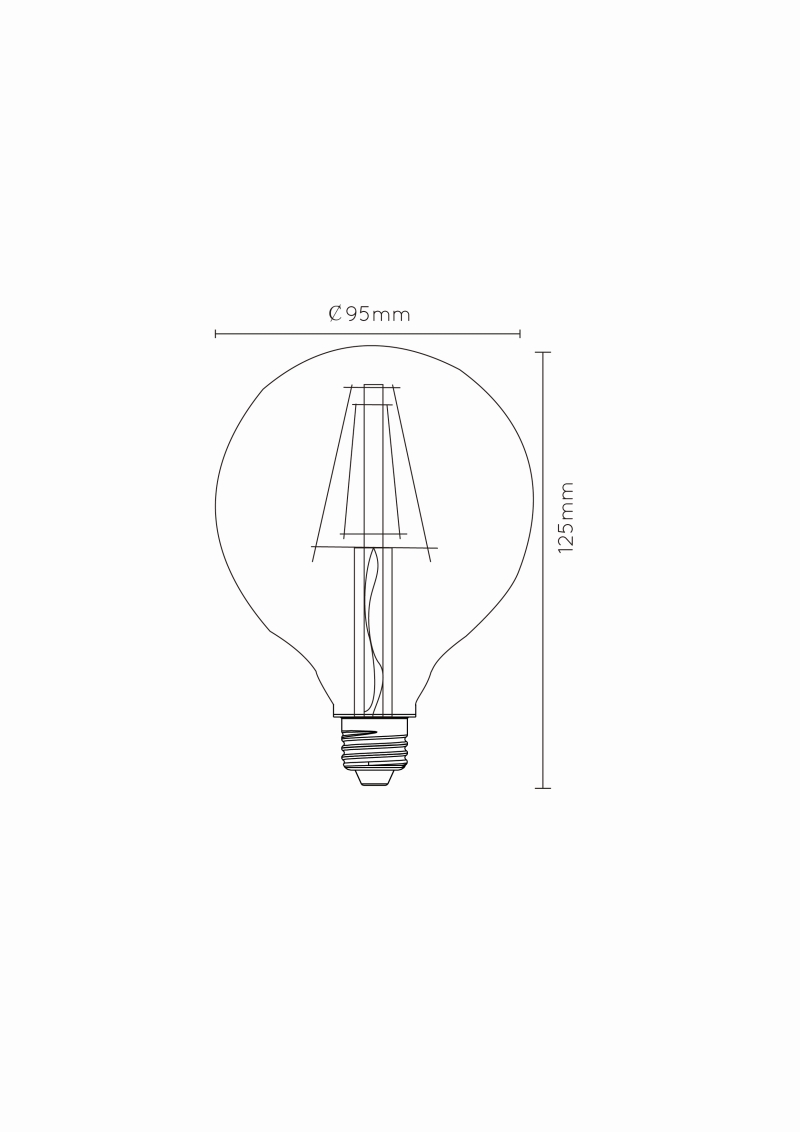 Žiarovka LED - Ø 9,5 cm - LED Dim. - 1x5W 2700K